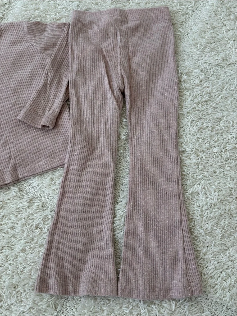Zara Pink Ribbed Sparkle Set